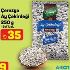 ÇEREZYA AY ÇEKİRDEĞİ BOL TUZLU 250 G ÇEREZYA AY ÇEKİRDEĞİ BOL TUZLU 250 G